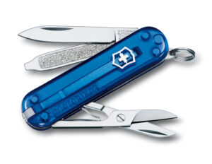 ויקטורינוקס האולר הקלאסי – כחול שקוף שוויץ Victorinox Classic SD Classic Colors T2B1.0.6223