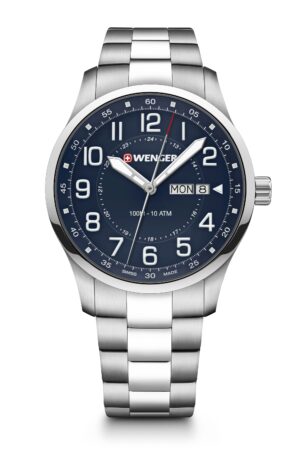 ונגר שוויץ שעון קלאסי אלגנטי תאריך יום Attitude day date Wenger