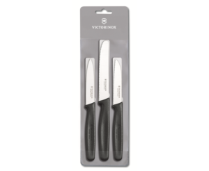 ויקטורינוקס שוויץ סט 3 סכיני ירקות שחור  5.1113.3 Victorinox