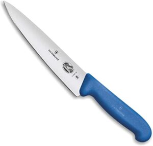 ויקטורינוקס סכין שף כחול ידית 25 סמ Victorinox Fibrox Carving Chef Knife 5.2002.25