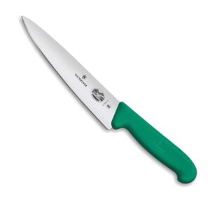 ויקטורינוקס סכין שף ירוק ידית 25 סמ Victorinox Fibrox Carving Chef Knife 5.2004.25