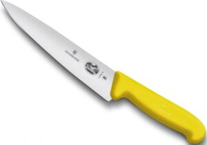 ויקטורינוקס סכין שף צהוב ידית 19 סמ  5.2008.19  Victorinox Fibrox Carving Chef Knife