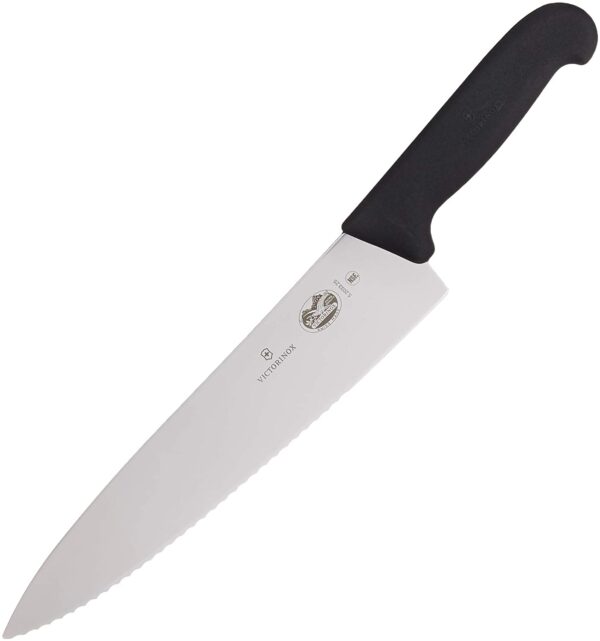 ויקטורינוקס סכין שף להב משונן 22 סמ Victorinox Fibrox 5.2033.22