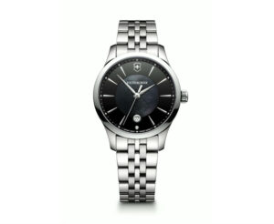 ויקטורינוקס  שוויץ שעון קלאסי אלגנטי  נשים אליאנס יהלום שחור Victorinox swiss army