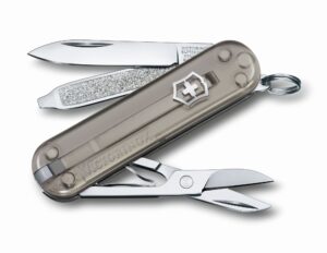 ויקטורינוקס האולר הקלאסי אפור שקוף שוויץ Classic Colors Victorinox Swiss Army T31G.0.6223