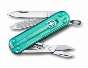 ויקטורינוקס האולר הקלאסי ירוק שקוף שוויץ Classic Colors Victorinox Swiss Army T24G.0.6223