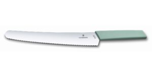 ויקטורינוקס שוויץ סכין לחם ומאפים Swiss Modern ירוק מנטה Victorinox 6.9076.26w44b