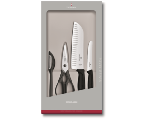 ויקטורינוקס שוויץ סט מטבח שחור 4 חלקים  6.7133.4G Victorinox
