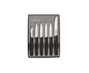 ויקטורינוקס שוויץ סט 6 יחידות סכיני ירקות וקלפן שחור  5.1113.6 Victorinox