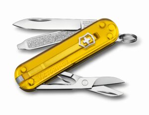 ויקטורינוקס האולר הקלאסי צהוב שקוף שוויץ Classic Colors Victorinox Swiss Army T81G.0.6223
