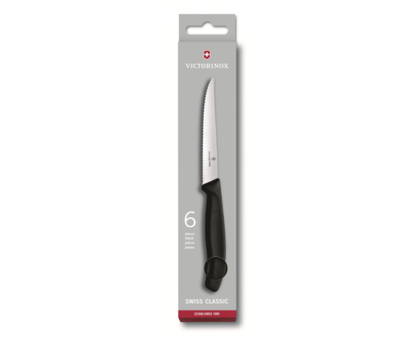 ויקטורינוקס סט שישיית סכיני סטייק שחור Victorinox Steak Knife Set 6.7233.6 6 pieces