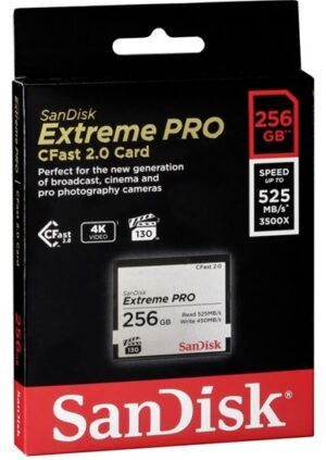 סנדיסק כרטיס זיכרון SanDisk Extreme PRO CFAST 2.0 256 GB Sandisk memory card WD5000LPSX SDCFSP-256G-G46D