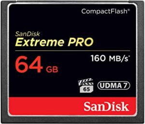 סנדיסק כרטיס זיכרון  Sandisk memory card SanDisk Extreme PRO CF 64GB SDCFXPS-064G-X46