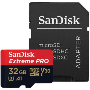 סנדיסק כרטיס זיכרון  Sandisk memory card SanDisk Extreme Pro microSDHC 32GB SDSQXCG-032G-GN6MA