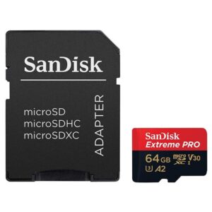 סנדיסק כרטיס זיכרון SDSQXCY-064G-GN6MA Sandisk memory card SanDisk Extreme Pro microSDHC 64GB