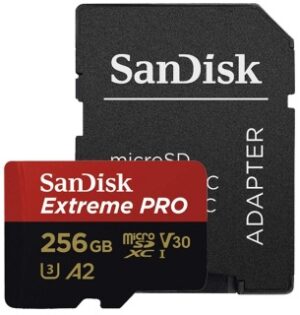 סנדיסק כרטיס זיכרון  Sandisk memory card SanDisk Extreme Pro microSDHC 256GB SDSQXCZ-256G-GN6MA