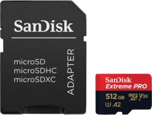 סנדיסק כרטיס זיכרון  SDSQXCZ-512G-GN6MA memory card SanDisk Extreme Pro microSDHC 512GB