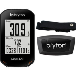 Bryton Rider 420 H bike computer  ברייטון ריידר מחשבון רכיבה לאופניים + רצועת דופק