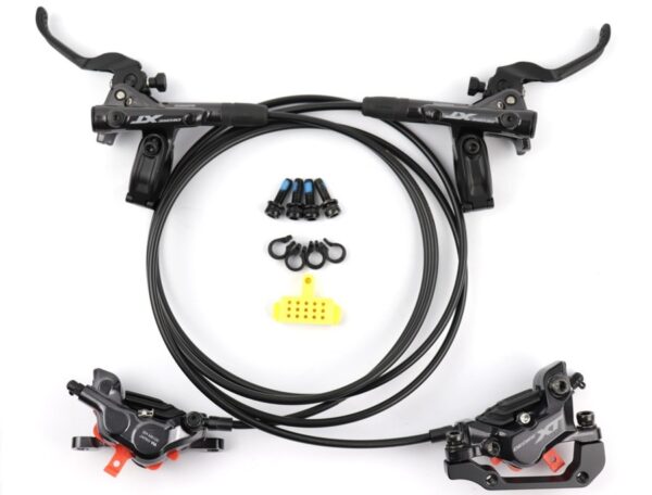 שימנו סט ברקס פרה בלייד שמאלי+ימני BRM 8120 Shimano XT pre blade brake set 4 pistons