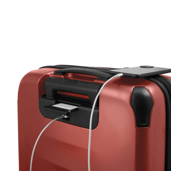 ⁦ויקטורינוקס victorinox 611754 מזוודה טרולי מתרחבת USB Spectra אדומה Spectra 3.0 Expandable Global Carry-On in Red⁩ – תמונה ⁦3⁩