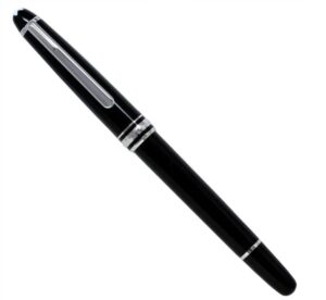 מונטבלאנק עט כדורי רולרבול Montblanc pen Rollerball  Black Silver MB-02865