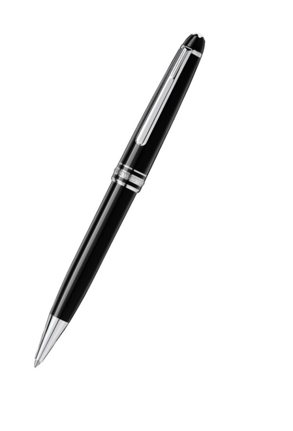 ⁦מונטבלאנק בולפוינט עט כדורי Black Silver  Montblanc ballpoint pen MB-02866⁩ – תמונה ⁦3⁩