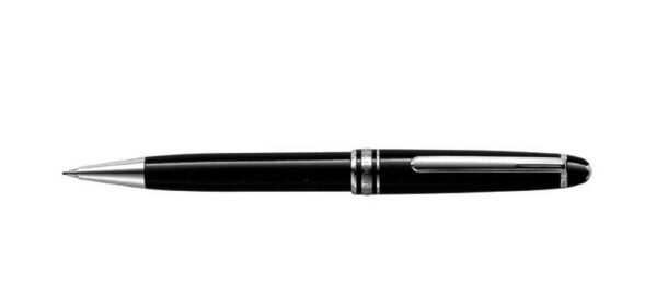 ⁦מונטבלאנק עט כדורי בולפוינט פלטינום ליין Montblanc BallPoint 161 MST Platinum Line Black MB-07569⁩ – תמונה ⁦3⁩