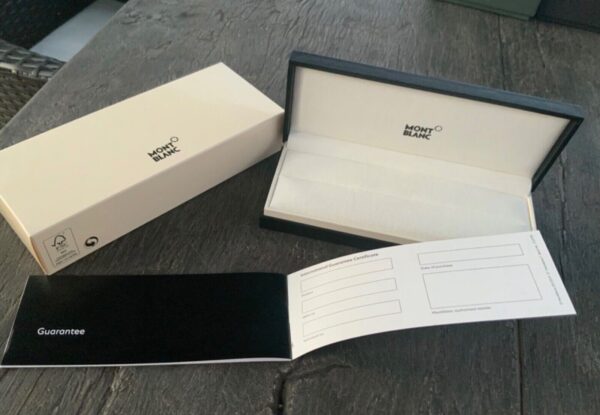 ⁦מונטבלאנק בולפוינט עט כדורי Black Silver  Montblanc ballpoint pen MB-02866⁩ – תמונה ⁦4⁩