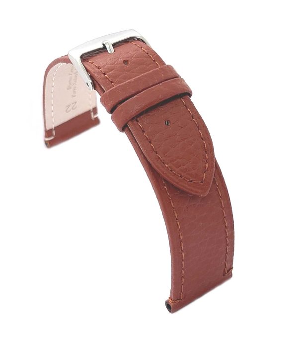 ⁦Calf leather watch strap with bison pattern emboss flat watchband classic 12mm 14mm 16mm 18mm 20mm 22mm Ref⁩ – תמונה ⁦21⁩