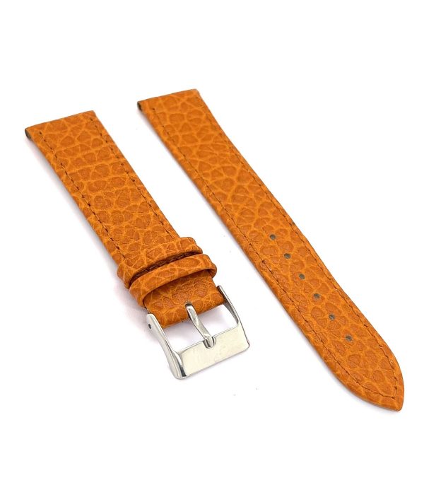⁦Calf leather watch strap with bison pattern emboss flat watchband classic 12mm 14mm 16mm 18mm 20mm 22mm Ref⁩ – תמונה ⁦16⁩