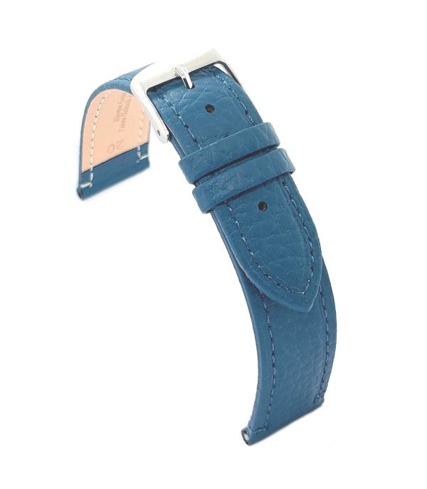 ⁦Calf leather watch strap with bison pattern emboss flat watchband classic 12mm 14mm 16mm 18mm 20mm 22mm Ref⁩ – תמונה ⁦7⁩