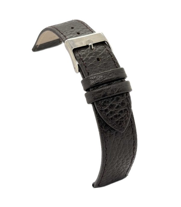 ⁦Calf leather watch strap with bison pattern emboss flat watchband classic 12mm 14mm 16mm 18mm 20mm 22mm Ref⁩ – תמונה ⁦24⁩