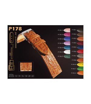 Calf leather watch strap with bison pattern emboss flat watchband classic 12mm 14mm 16mm 18mm 20mm 22mm Ref