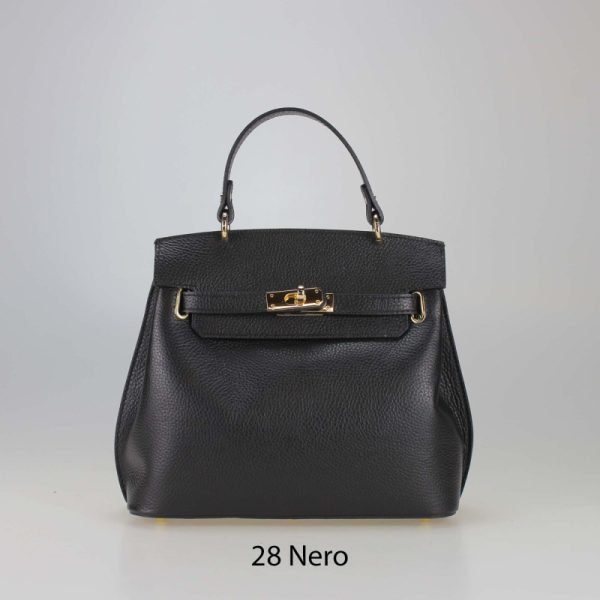 ⁦תיק כתף מעור איטלקי מיוצר באיטליה Mela D'oro Italian Leather Shoulder Bag Made in Italy⁩ – תמונה ⁦15⁩