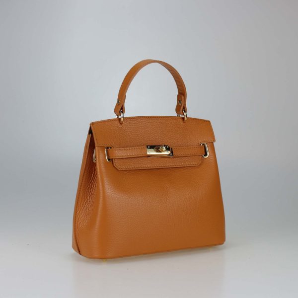 ⁦תיק כתף מעור איטלקי מיוצר באיטליה Mela D'oro Italian Leather Shoulder Bag Made in Italy⁩ – תמונה ⁦4⁩