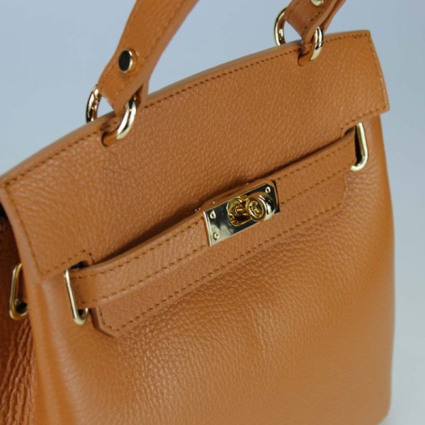 ⁦תיק כתף מעור איטלקי מיוצר באיטליה Mela D'oro Italian Leather Shoulder Bag Made in Italy⁩ – תמונה ⁦7⁩