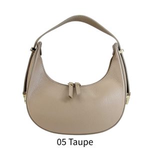 אקווילה תיק עור רצועת כתף Taupe איטלקי מיוצר באיטליה מעור וורה פלא