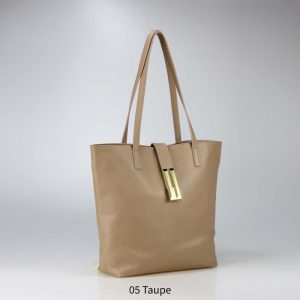 אקווילה תיק עור רצועת כתף אבן איטלקי מיוצר באיטליה מעור וורה פלא Taupe