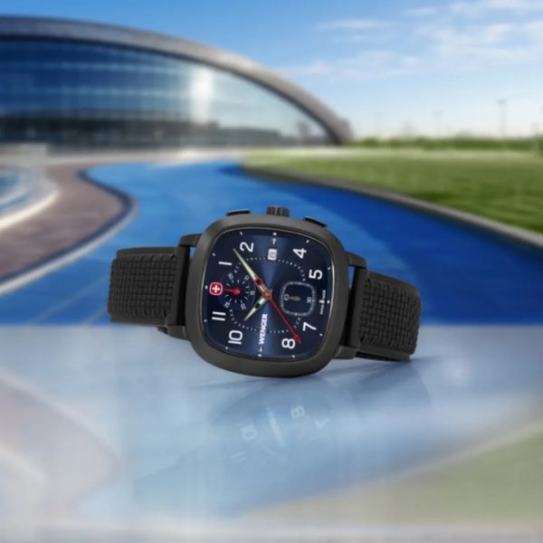 ⁦ונגר שעון כרונוגרף וינטאג' 40 מ”מ Vintage Sport Chrono Wenger watch לוח כחול⁩ – תמונה ⁦2⁩