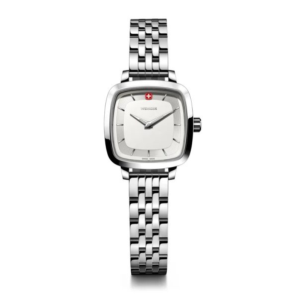 ונגר שוויץ שעון נשים לוח לבן קווארץ 27 מ”מ Vintage Classic wenger