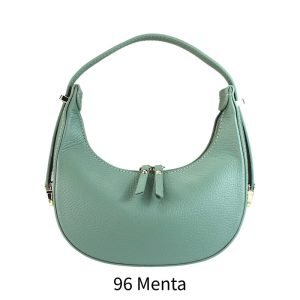 אקווילה תיק עור רצועת כתף מנטה איטלקי מיוצר באיטליה מעור וורה פלא Menta