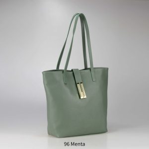 אקווילה תיק עור רצועת כתף מנטה איטלקי מיוצר באיטליה מעור וורה פלא Menta