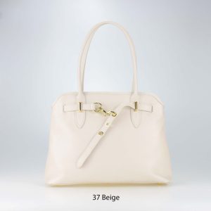 אקווילה תיק עור רצועת כתף בז' איטלקי מיוצר באיטליה מעור וורה פלא beige