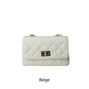 אקווילה תיק עור רצועת כתף בז' איטלקי מיוצר באיטליה מעור וורה פלא Beige