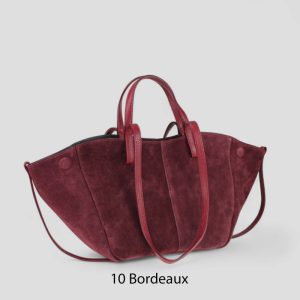 אקווילה תיק עור רצועת כתף בורדו איטלקי מיוצר באיטליה מעור וורה פלא