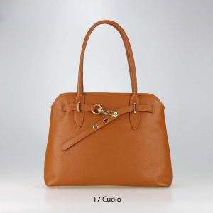 אקווילה תיק עור רצועת כתף חום איטלקי מיוצר באיטליה מעור וורה פלא Cuoio