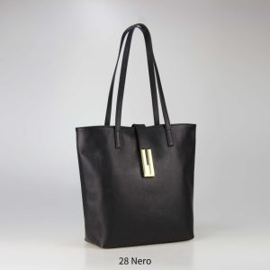 אקווילה תיק עור רצועת כתף שחור איטלקי מיוצר באיטליה מעור וורה פלא Nero