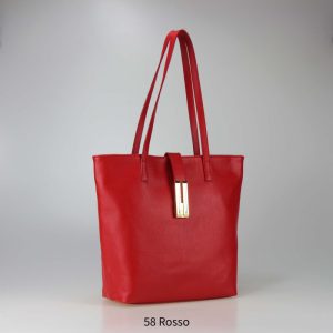 אקווילה תיק עור רצועת כתף אדום איטלקי מיוצר באיטליה מעור וורה Rosso