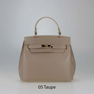 אקווילה תיק עור רצועת כתף אבן איטלקי מיוצר באיטליה מעור וורה פלא Taupe