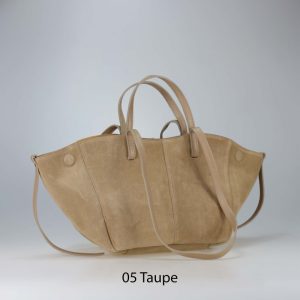 אקווילה תיק עור רצועת כתף צבע taupe 05 איטלקי מיוצר באיטליה מעור וורה פלא